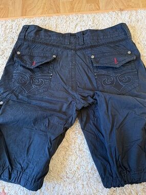 Affliction Men's Black Cargo Shorts - Casual Utility Style